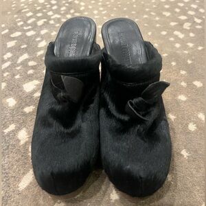 Rachel Comey Black Fur Mules
